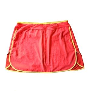 Izod Performance Cool-FX Skort Size S/P Coral with Yellow Trim NWOT
